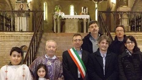 Marzo 2016, la Pieve di S. Vito riapre con la messa di don Isaia Rossi