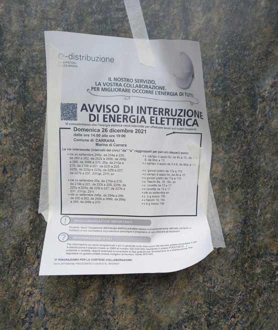 Santo Stefano al buio La mappa del blackout 