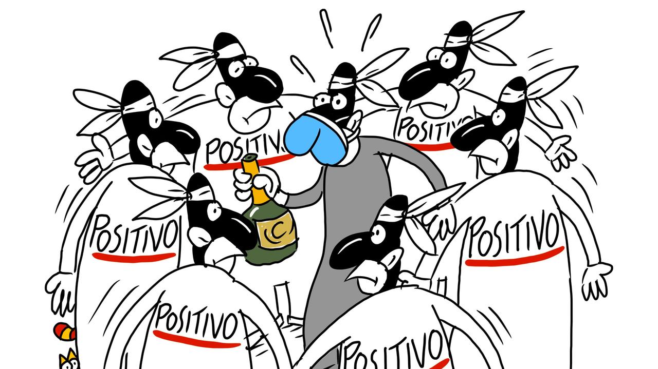 La vignetta di Gef: nell'isola boom di contagi Covid