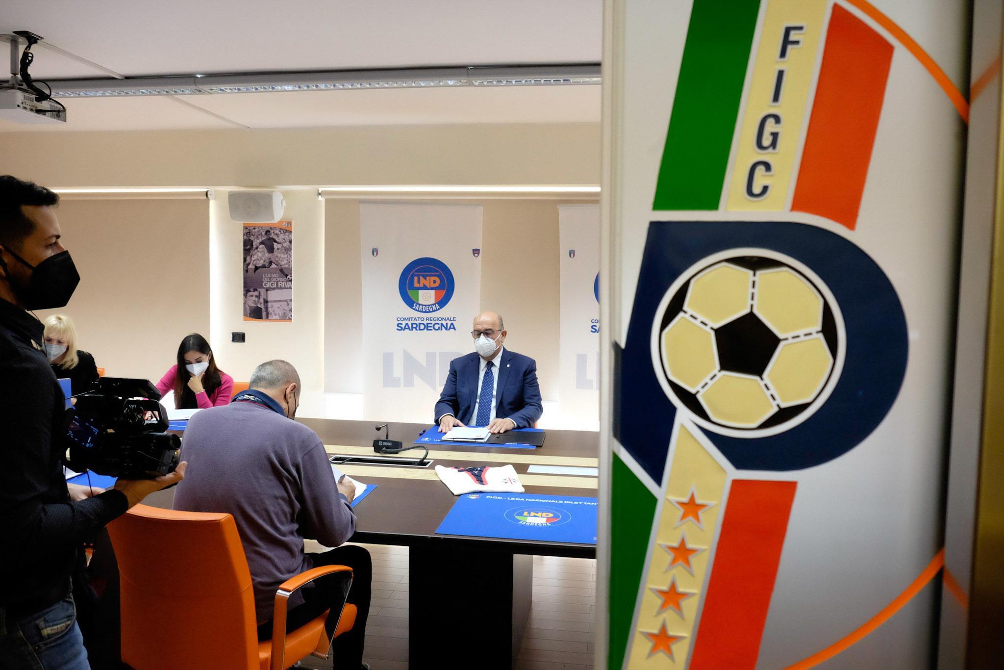 La conferenza stampa nella sede Figc (foto mario rosas)