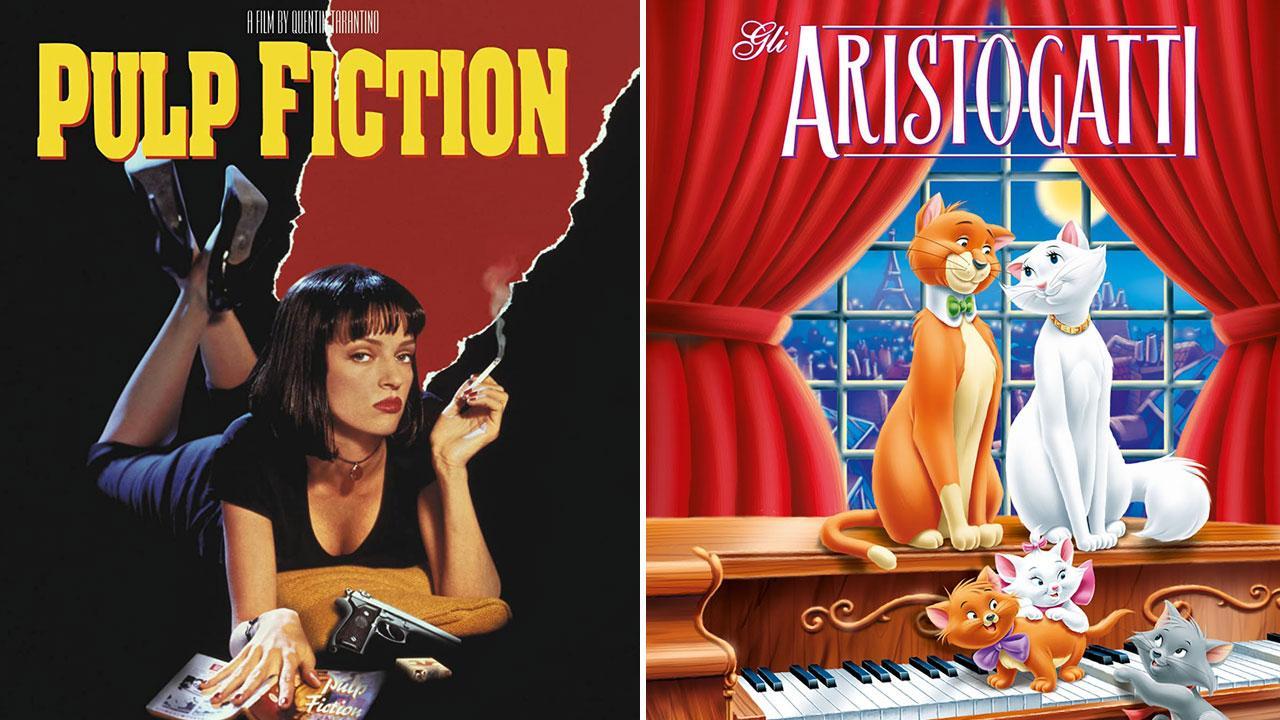 Pulp Fiction (Italia 1) e Aristogatti (Rai 2)