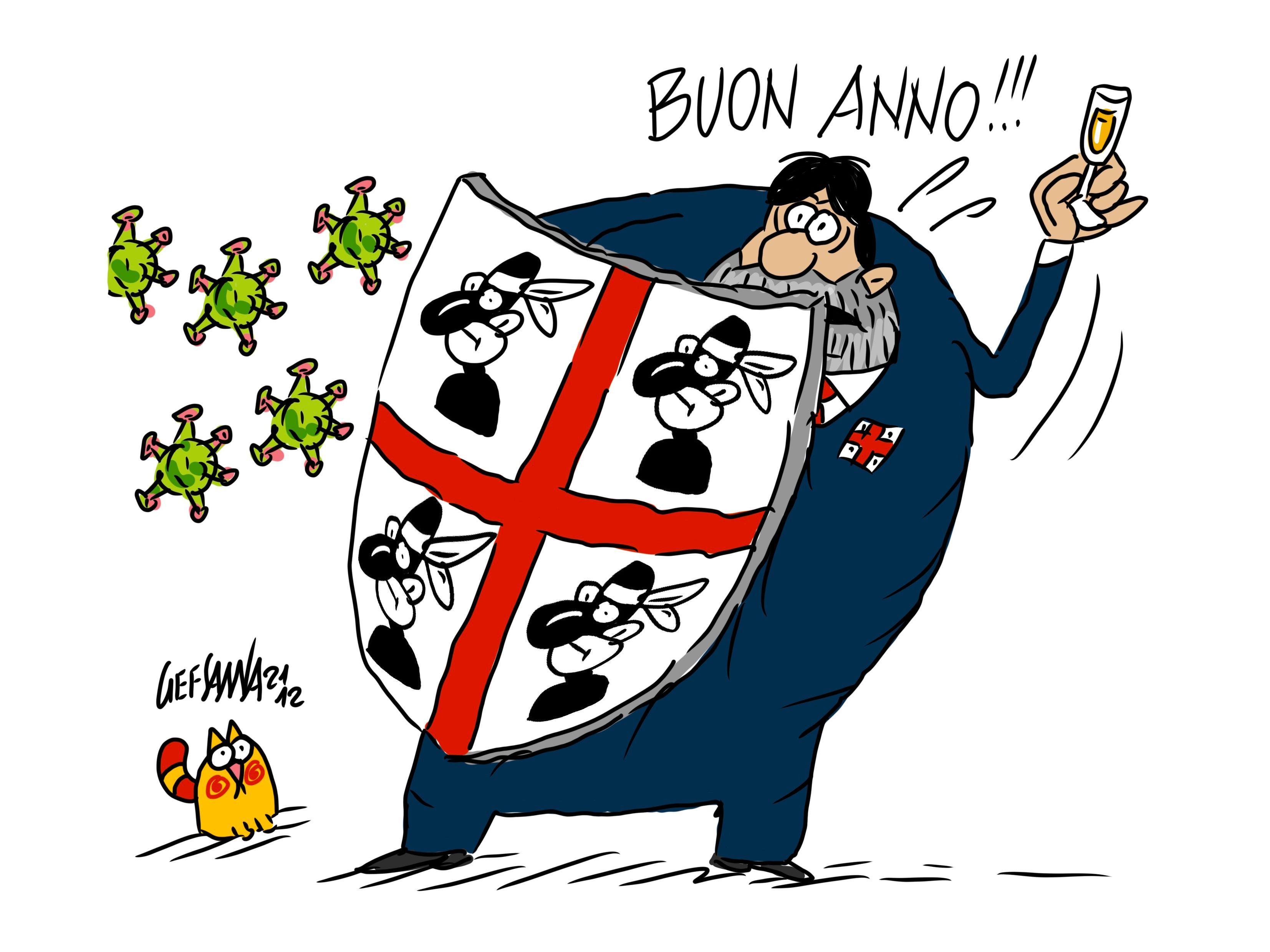 La vignetta di Gef: caccia ai tamponi prima del cenone