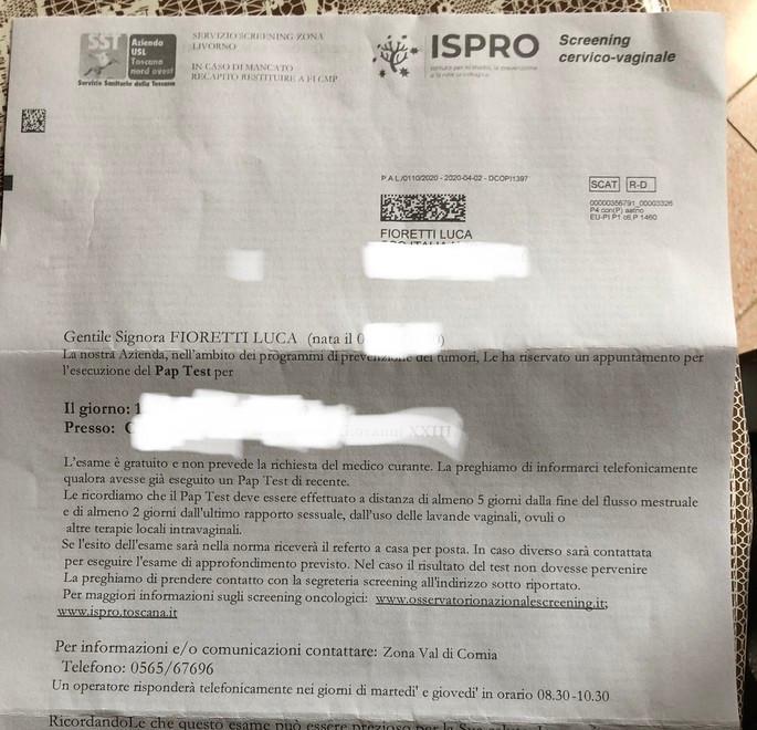 «Luca, faccia il Pap Test»