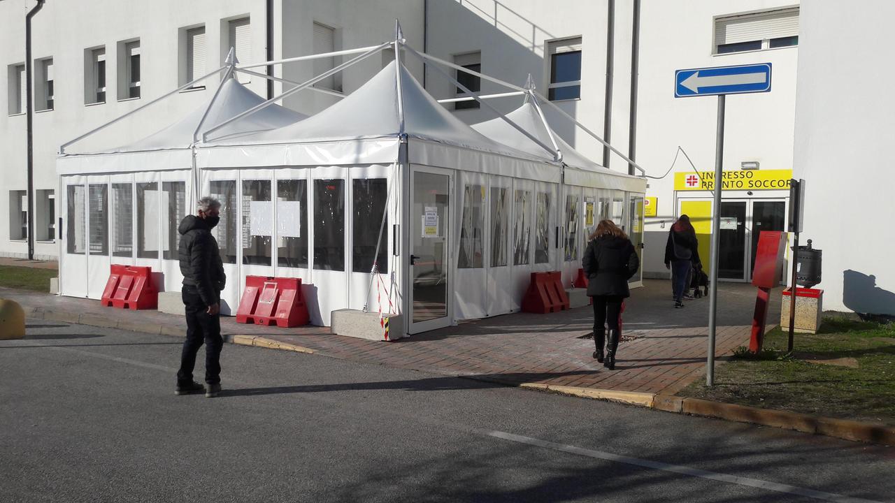 Il Pronto soccorso dell'ospedale di Cona