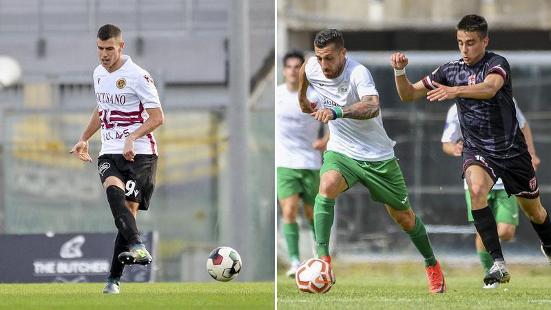 Michele Russo, acquistato di recente dall’Usl Livorno, nell’amichevole col Seravezza (Masini/Silvi). Jonathan Granito, ex Pls (Masini)