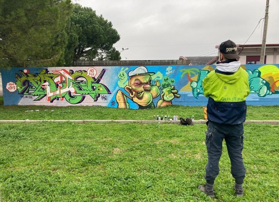 Sette artisti contro il Keu: murale alla Vela Hack 