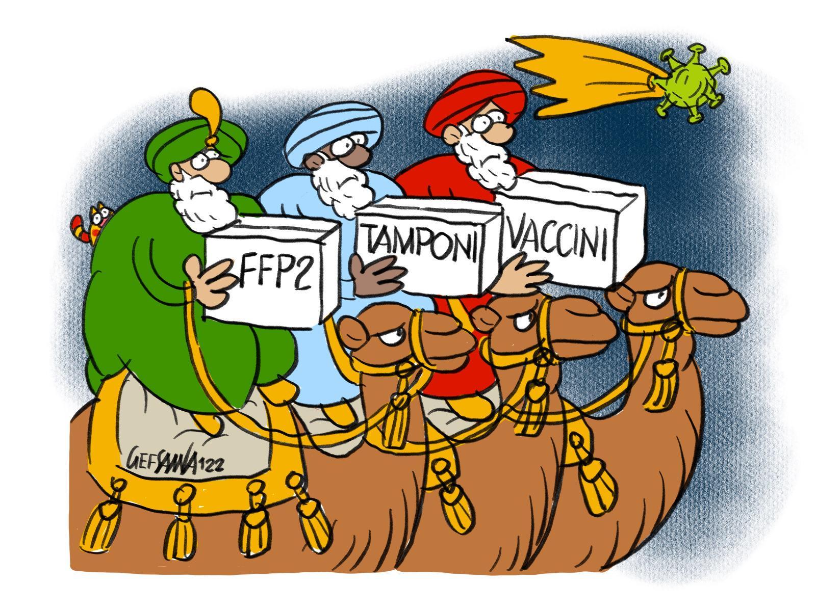 La vignetta di Gef - Negli ospedali di Sassari e Alghero più posti Covid