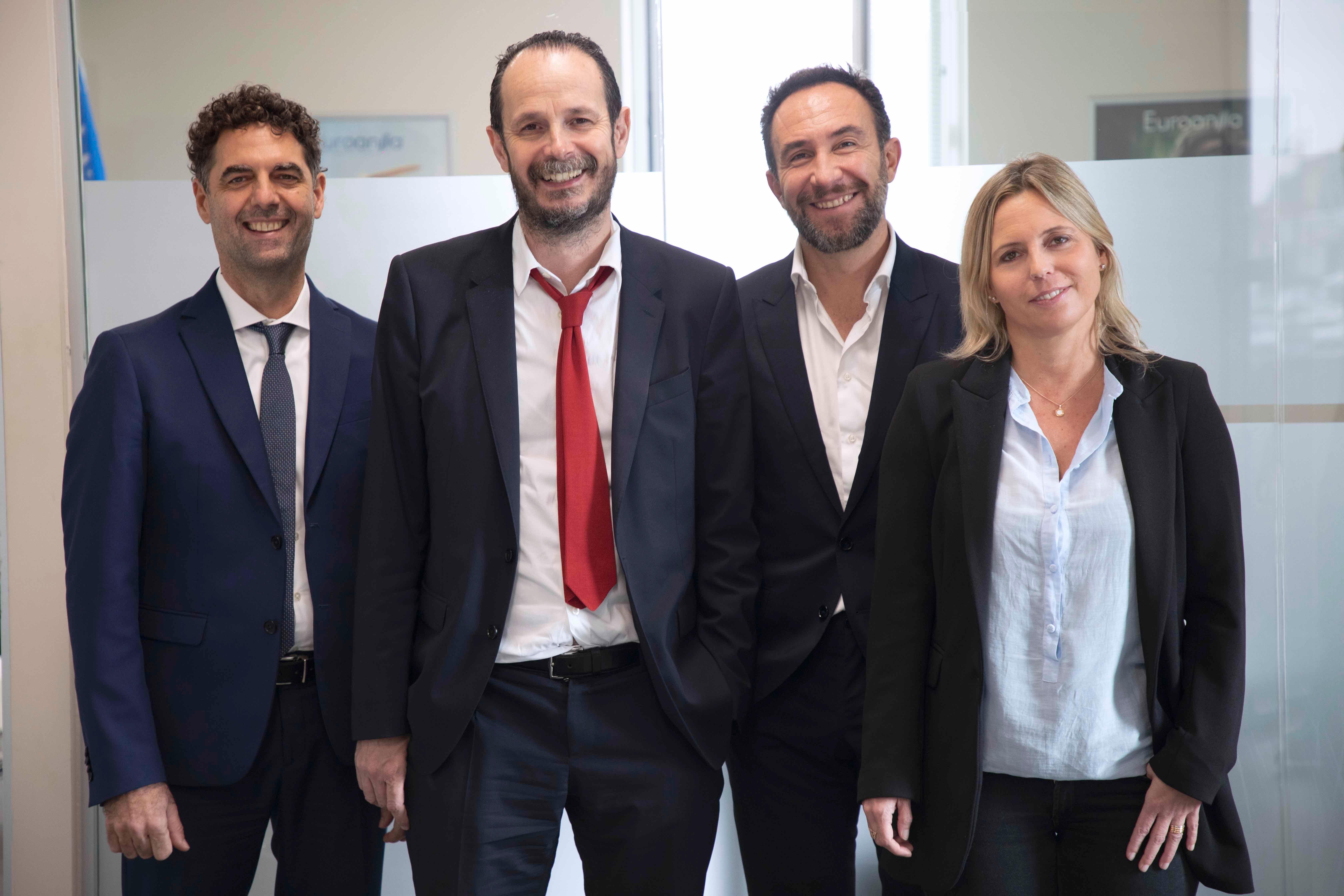 I soci fondatori di Euroansa: da sinistra Luca Fini, Ansano Cecchini,Mario Monzo e Olivia Bernacchi