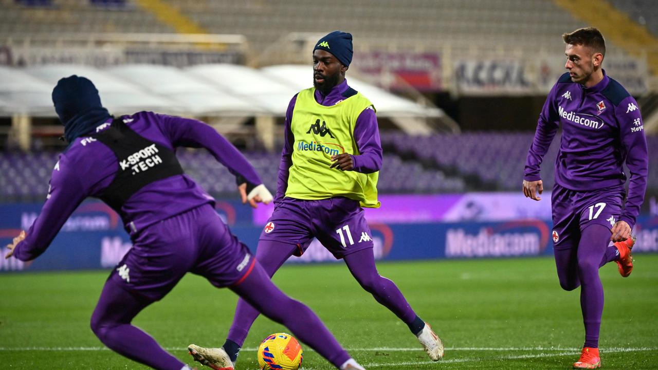 Un allenamento della Fiorentina in vista del ritorno in campo dopo un lungo stop