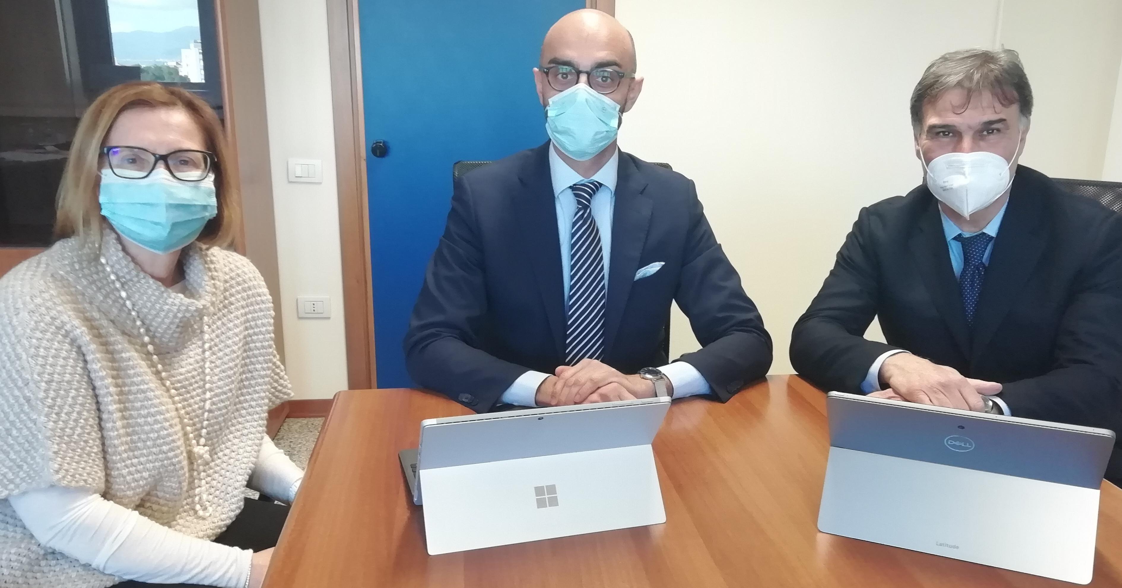 Da sinistra Laura Balata, Marcello Tidore, Stefano Marcia