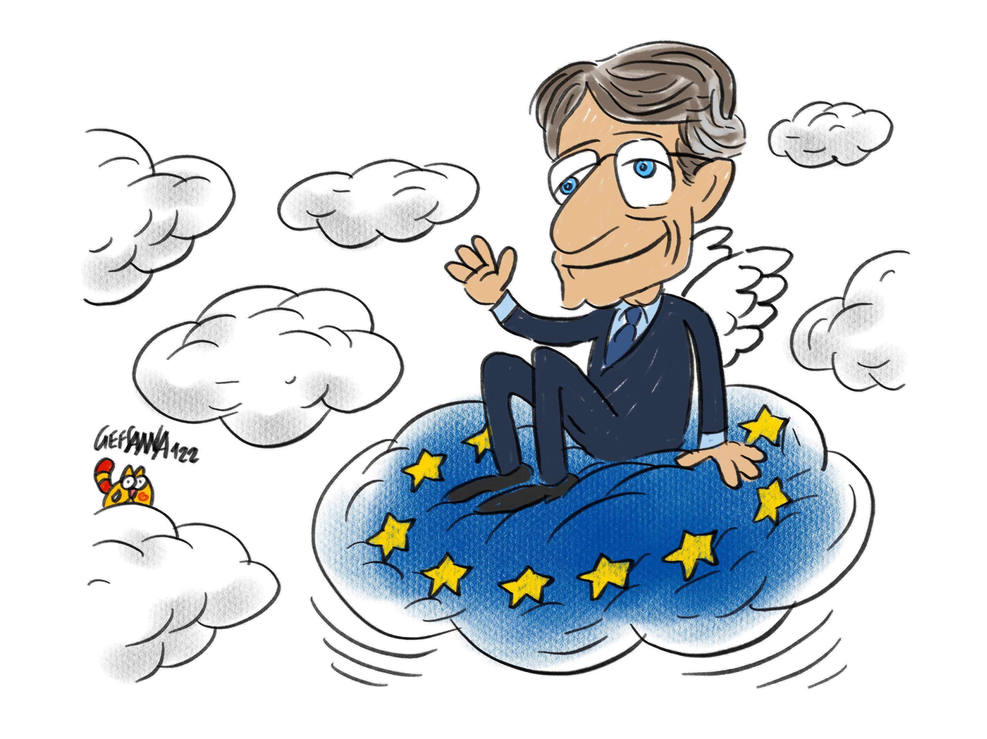 La vignetta di Gef: Italia sotto choc per la scomparsa di David Sassoli