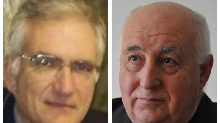 Da sinistra il nuovo vescovo di Volterra Roberto Campiotti e il suo predecessore Alberto Silvani