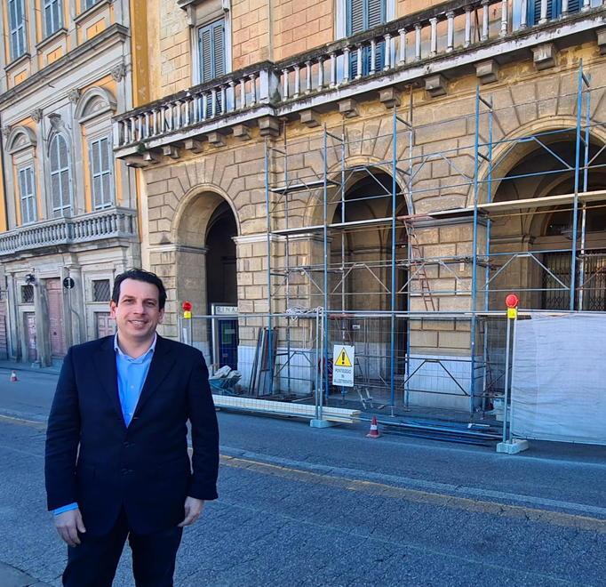 Palazzo Pretorio, in corso l’allestimento del cantiere