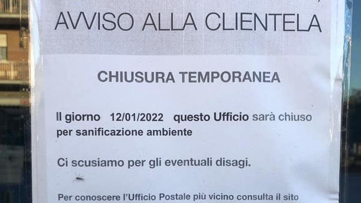 Chiuso per «sanificazione» l’ufficio postale di Montecchio