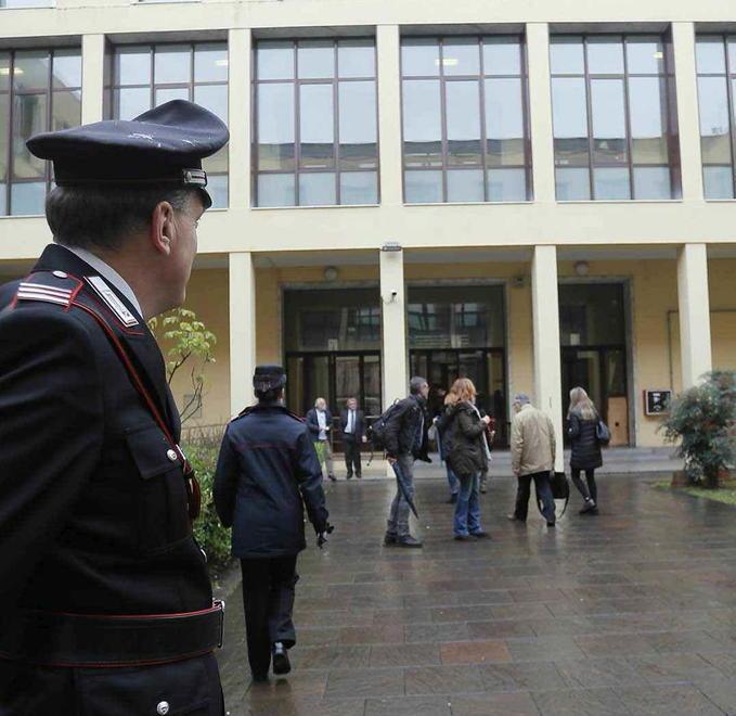Il cortile interno del Tribunale di Pisa