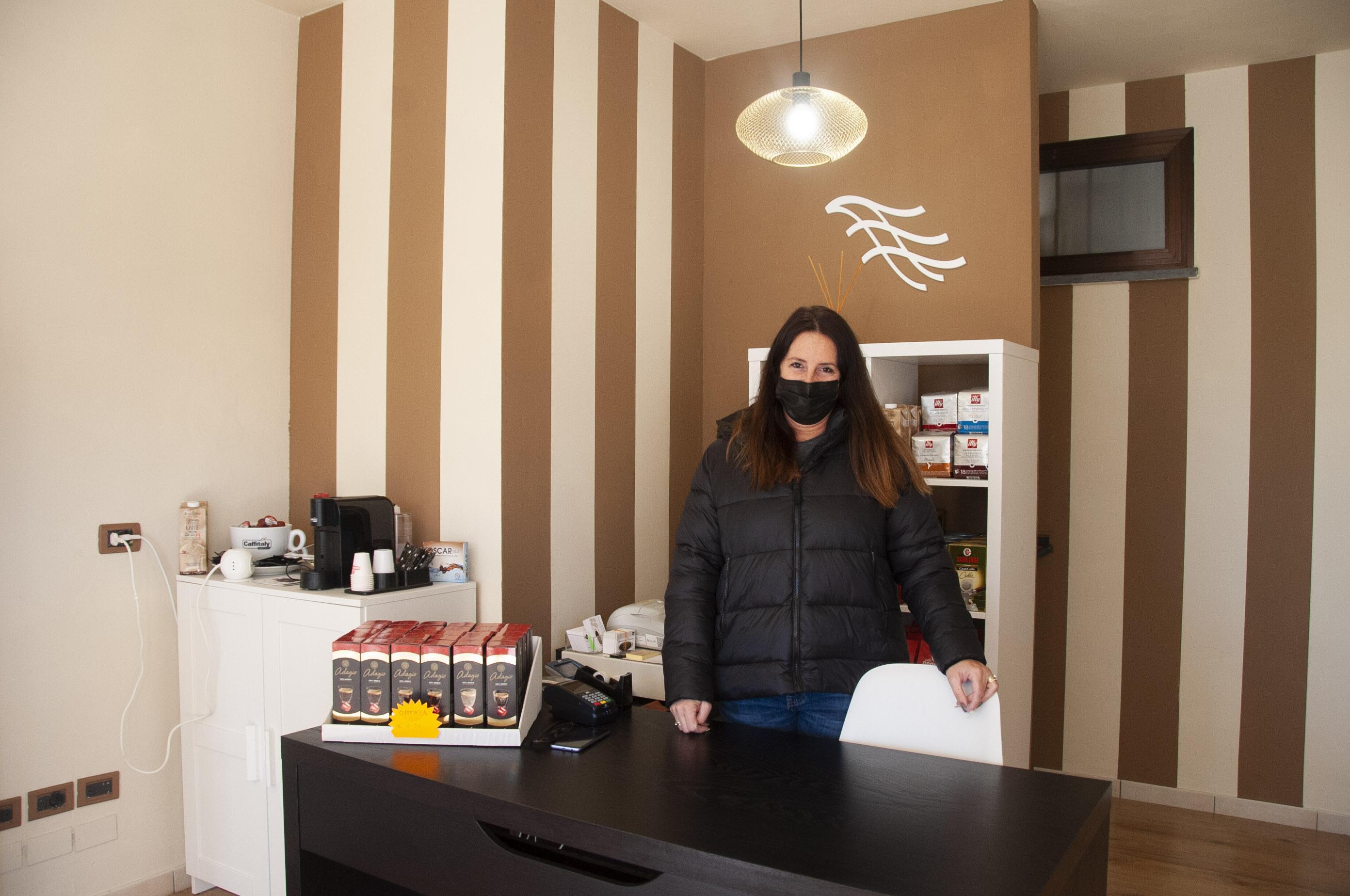 Simona Carrara, al lavoro, ieri mattina