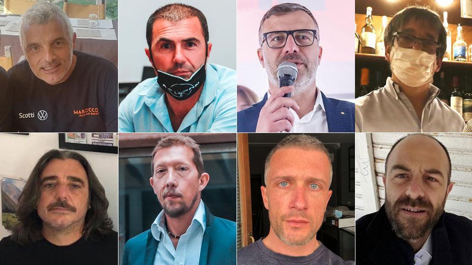 Da sinistra Sante Ottone, Massimiliano Caleo, Giorgio Arpesani, Massimo Nardi, Toto Barbato, Simone Gonnelli, Giulio Cassano, Niccolò Vestrini