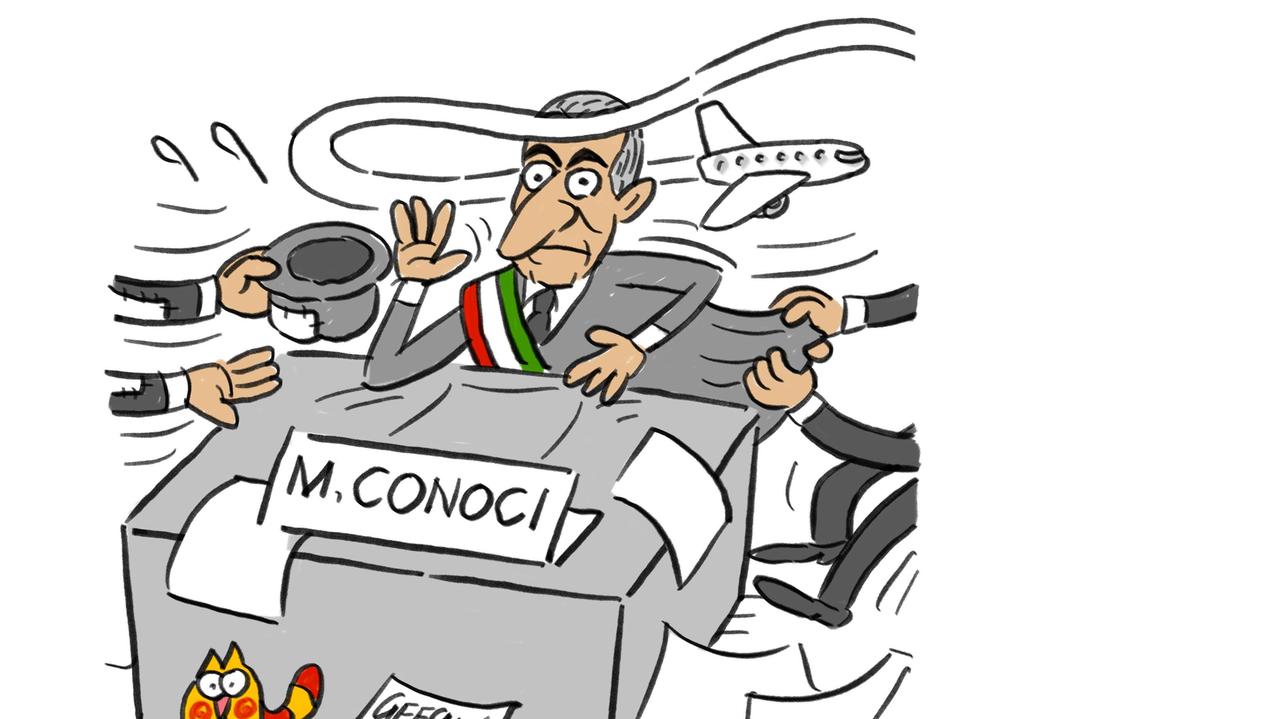 La vignetta di Gef: le sfide del sindaco di Alghero