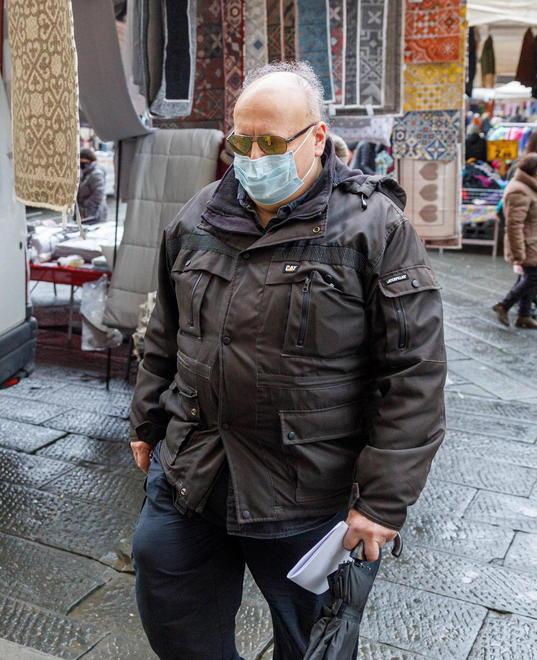 Federico Calvani mentre si reca in tribunale a Pistoia (FOTO NUCCI)