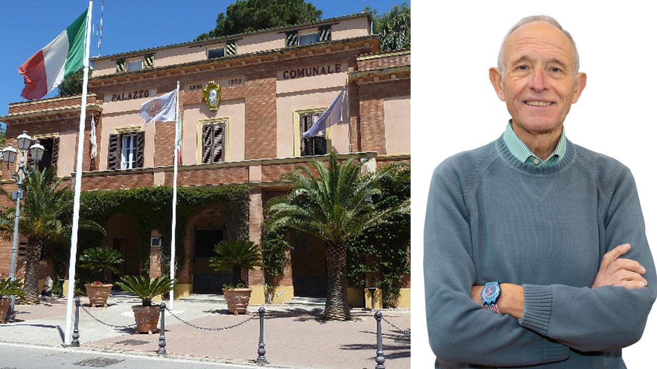 Il municipio di Porto Azzurro e Umberto Pinotti