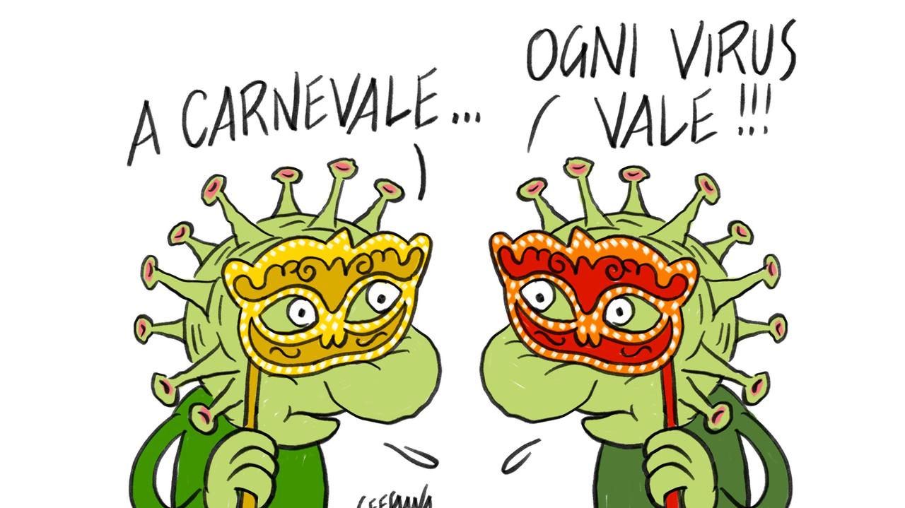 La vignetta di Gef: il virus condiziona gli eventi del carnevale