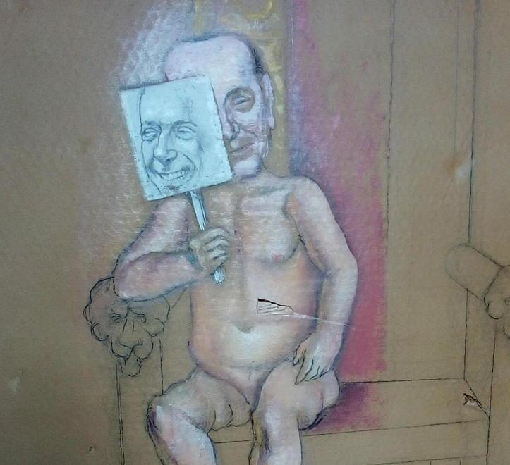 Il micro Berlusconi di Vinciguerra sogna il maxi trono del Quirinale 