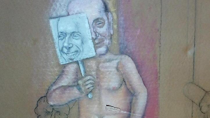 Il micro Berlusconi di Vinciguerra sogna il maxi trono del Quirinale