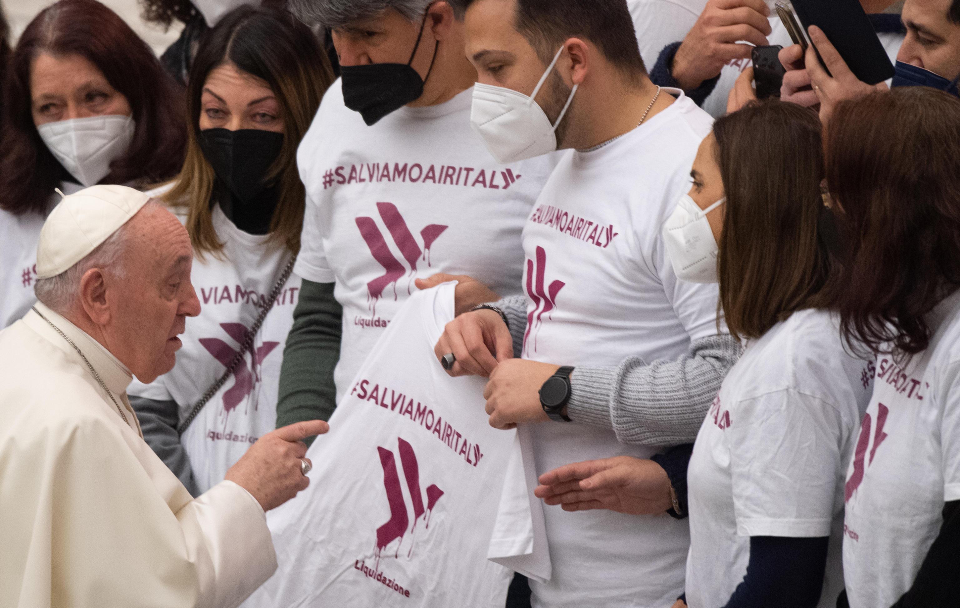 I lavoratori di Air Italy da Papa Francesco