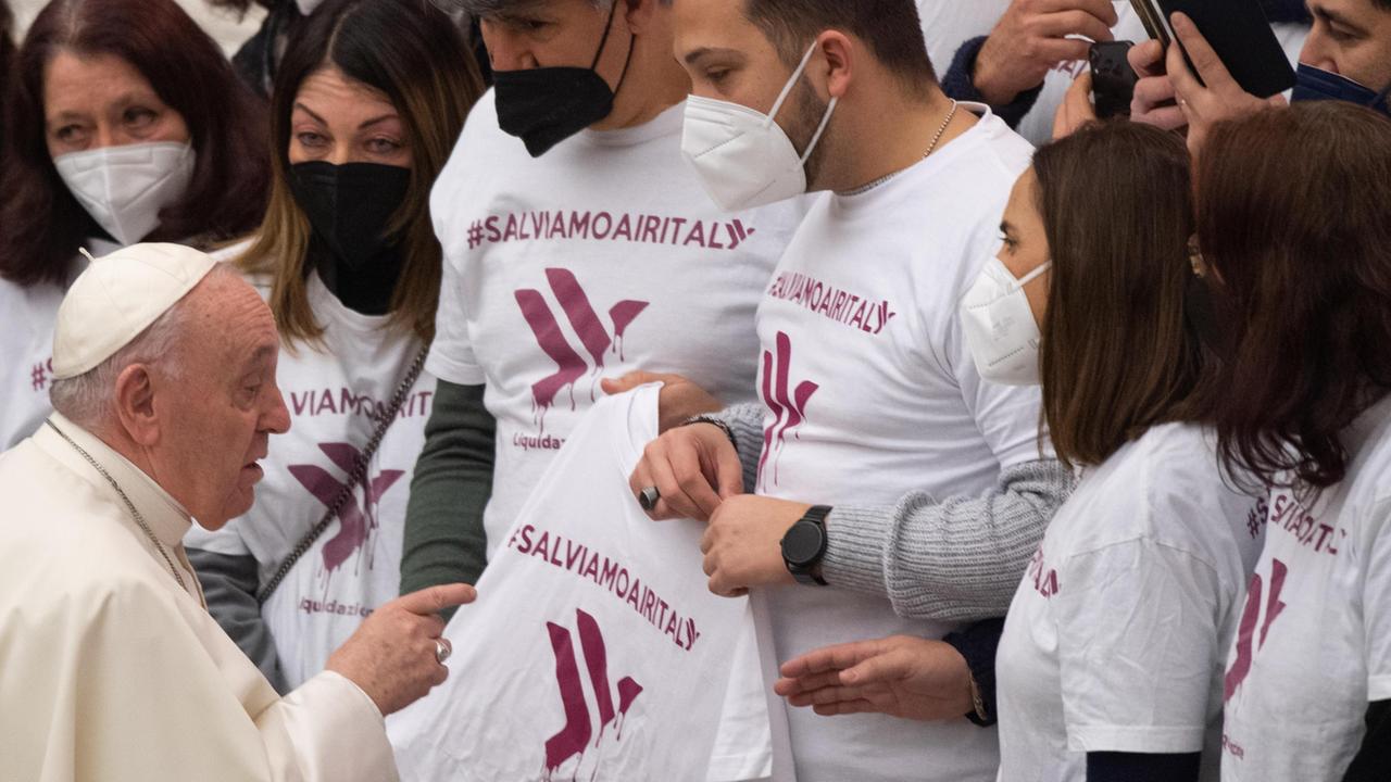 I lavoratori di Air Italy da Papa Francesco