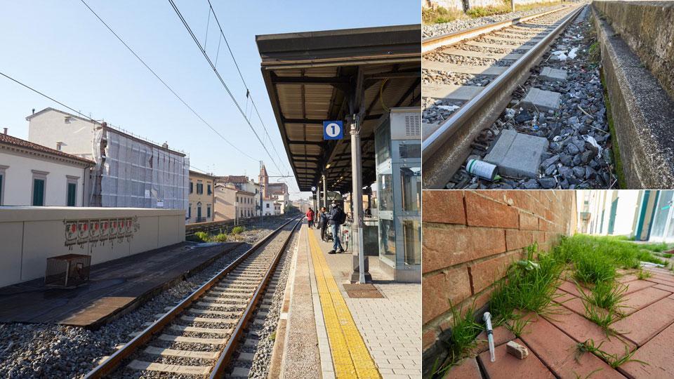 Nelle foto: la stazione di Prato Porta al Serraglio, da tempo una delle “piazze” più fiorenti per lo spaccio di sostanze stupefacenti in città; una delle tante siringhe abbandonate in uno degli angoli di piazza dell’Università, adiacente alla stazione; altre siringhe abbandonate lungo i binari nel tratto dove passano i treni diretti a Pistoia o Firenze (foto Sestini)