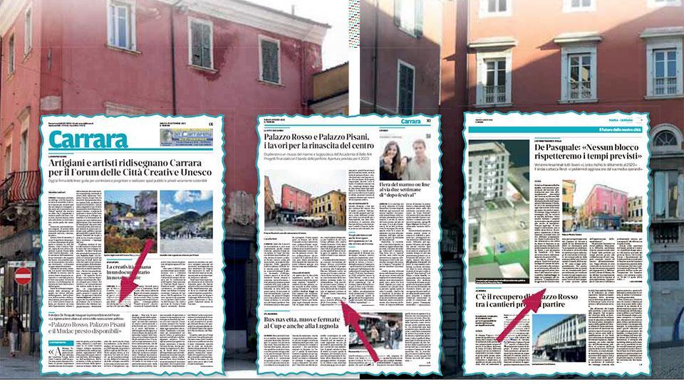 Tutte le promesse dell'amministrazione relative ai palazzi Pisani e Rosso riportate nelle pagine del Tirreno
