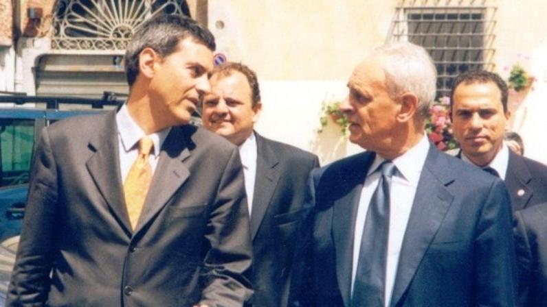 A sinistra l'ex sindaco di Lucca, Pietro Fazzi, insieme a Marcello Pera