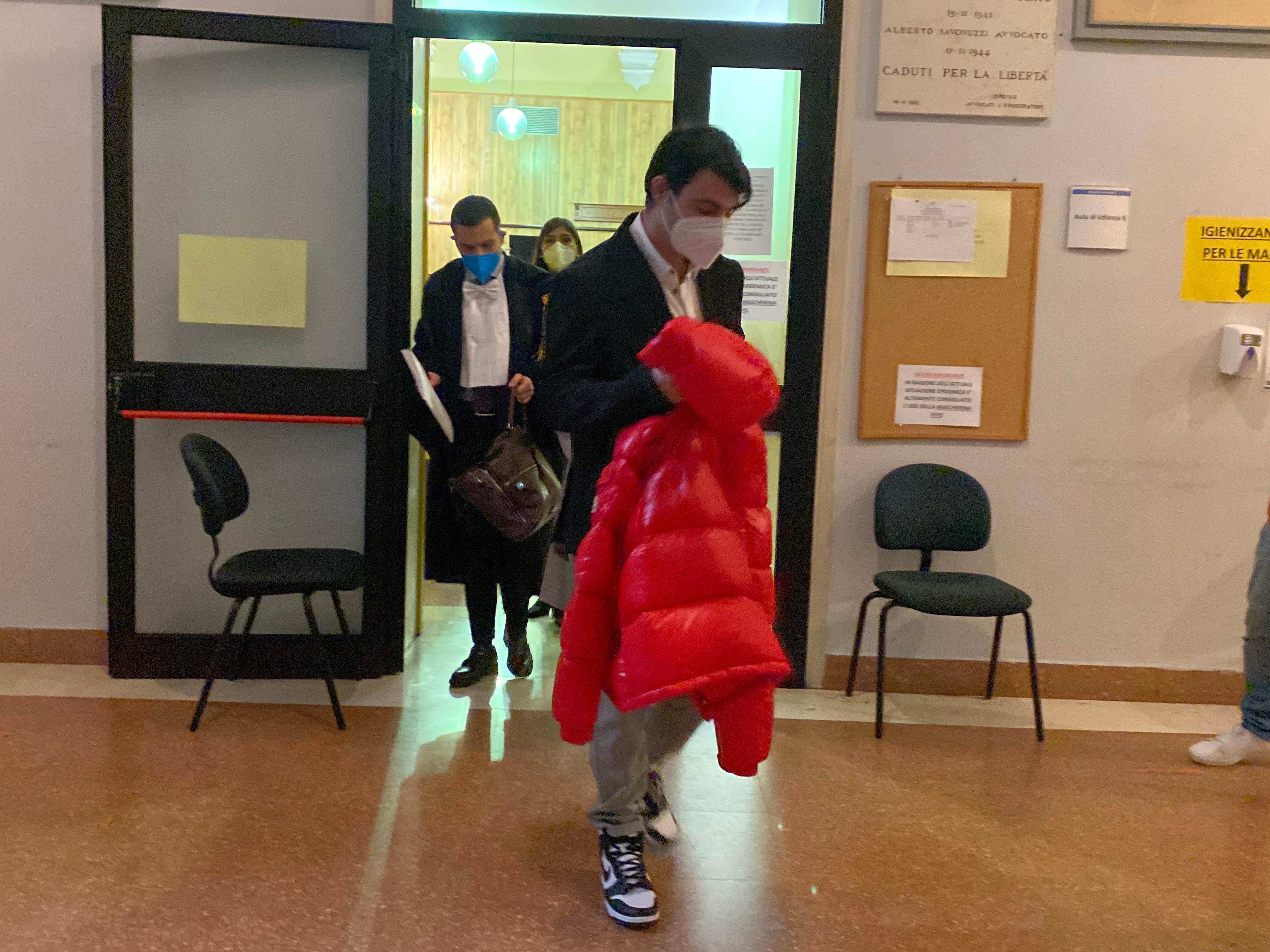 Pierpaolo Alessio, 25 anni, all'uscita dall'aula dopo la sentenza
