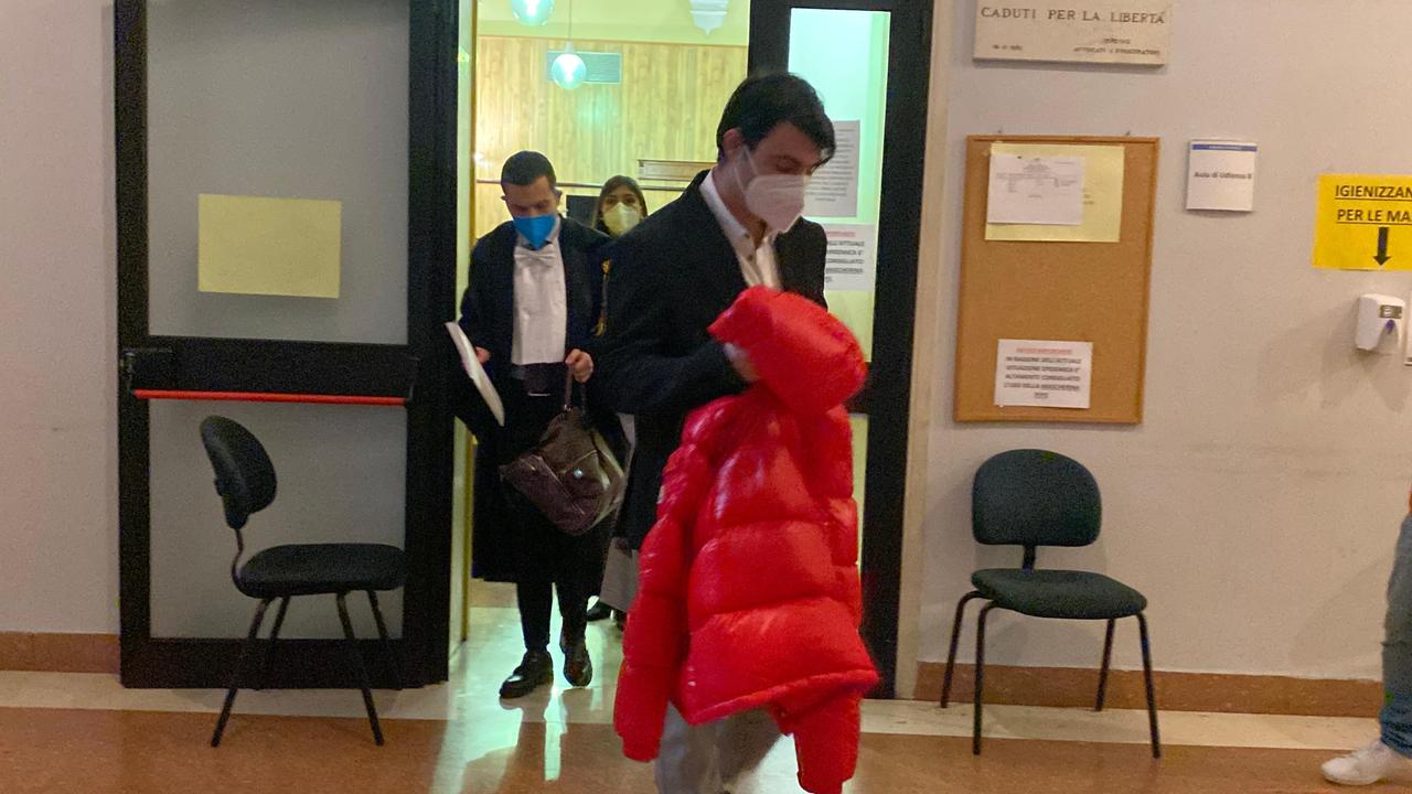Pierpaolo Alessio, 25 anni, all'uscita dall'aula dopo la sentenza