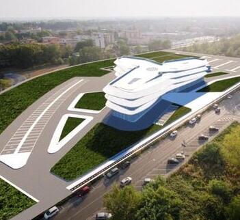 Un rendering del nuovo ospedale