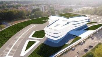 Un rendering del nuovo ospedale