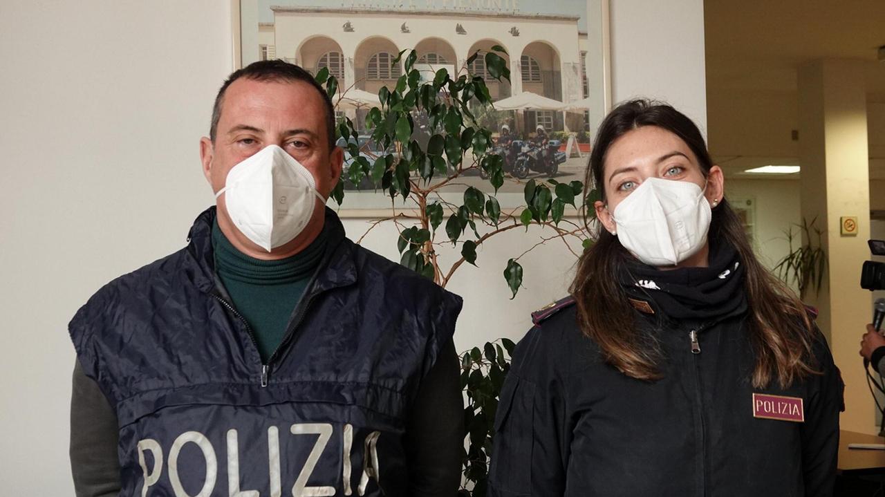 i poliziotti Roberto Femia e Martina De Vincenzo