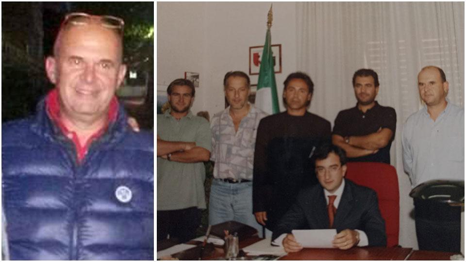 Giuseppe Mussi e Giuseppe Mussi (primo da destra) in una foto di alcuni anni fa con i colleghi e il dirigente Picariello