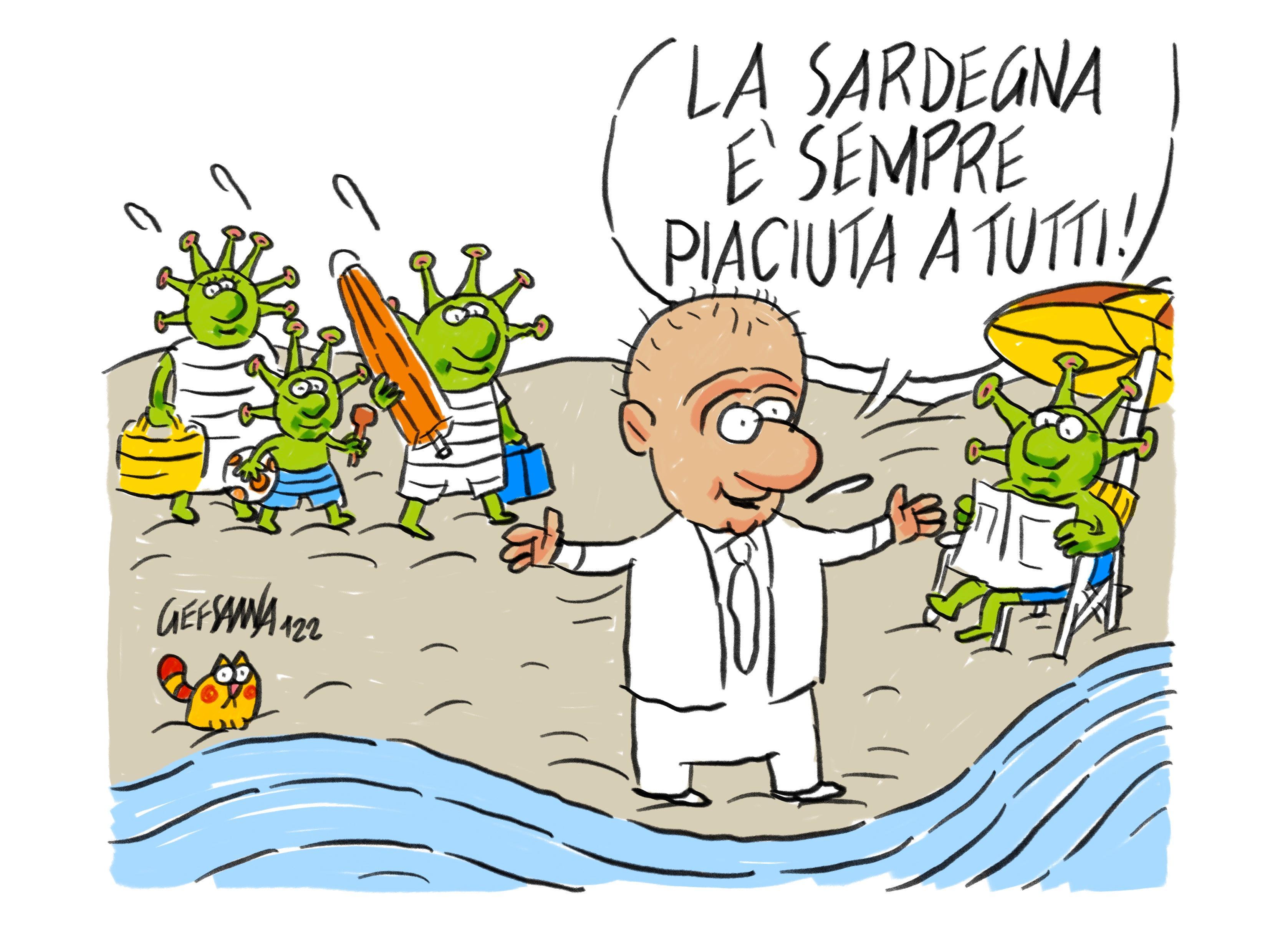 La vignetta di Gef: turismo, il virus condiziona l'isola