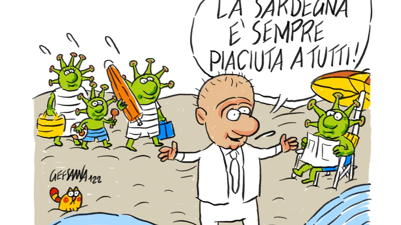 La vignetta di Gef: turismo, il virus condiziona l'isola