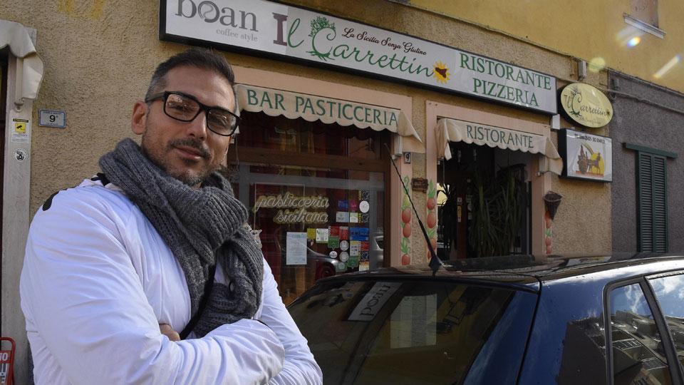 Andrea Greco, titolare del ristorante pasticceria Il Carrettino (foto Bf)