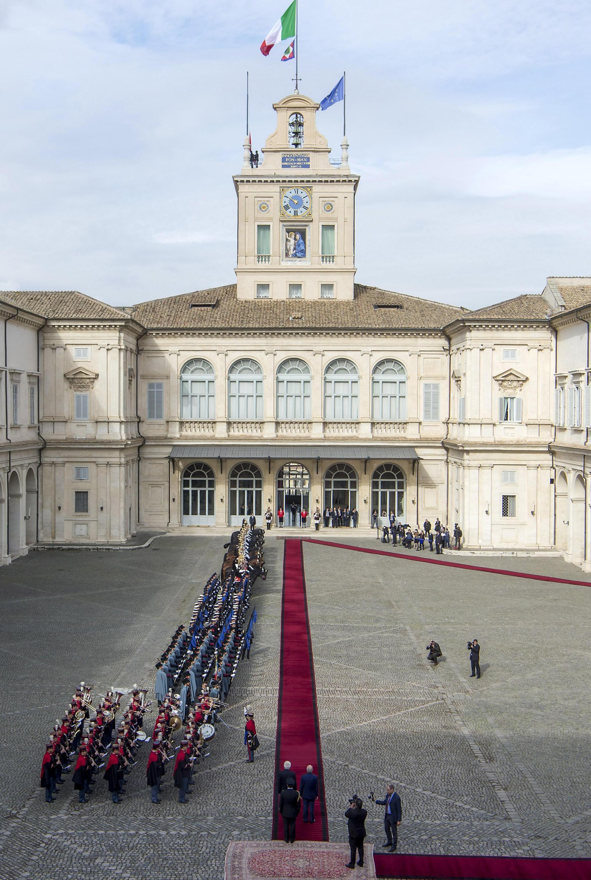 Il palazzo del Quirinale sede della presidenza della Repubblica
