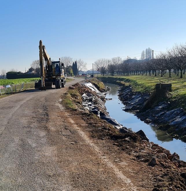 Terminato il cantiere post frana sul canale 