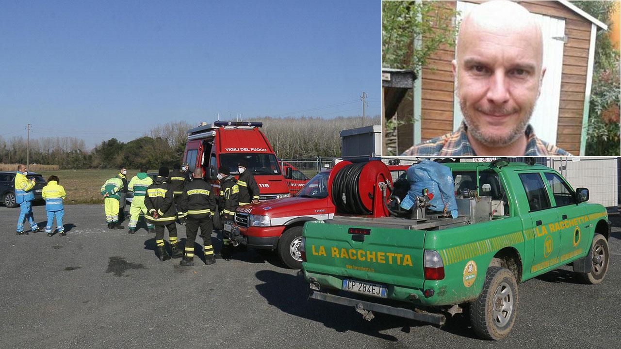 Matteo Della Longa e il punto base per le ricerche al cimitero di San Piero a Grado