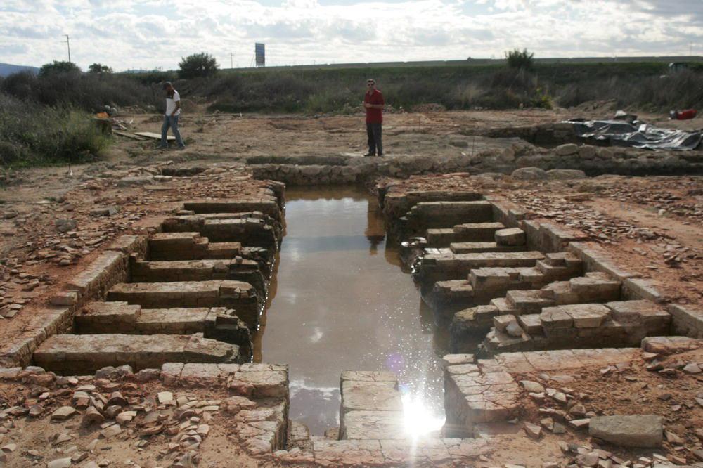 Gli scavi dell’antica fornace romana di Albinia quando il cantiere era in attività