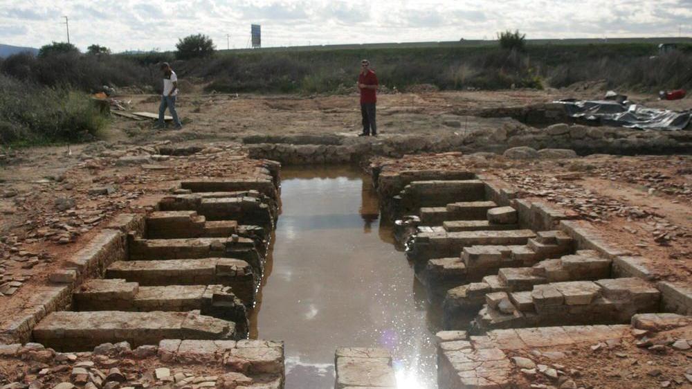 Gli scavi dell’antica fornace romana di Albinia quando il cantiere era in attività
