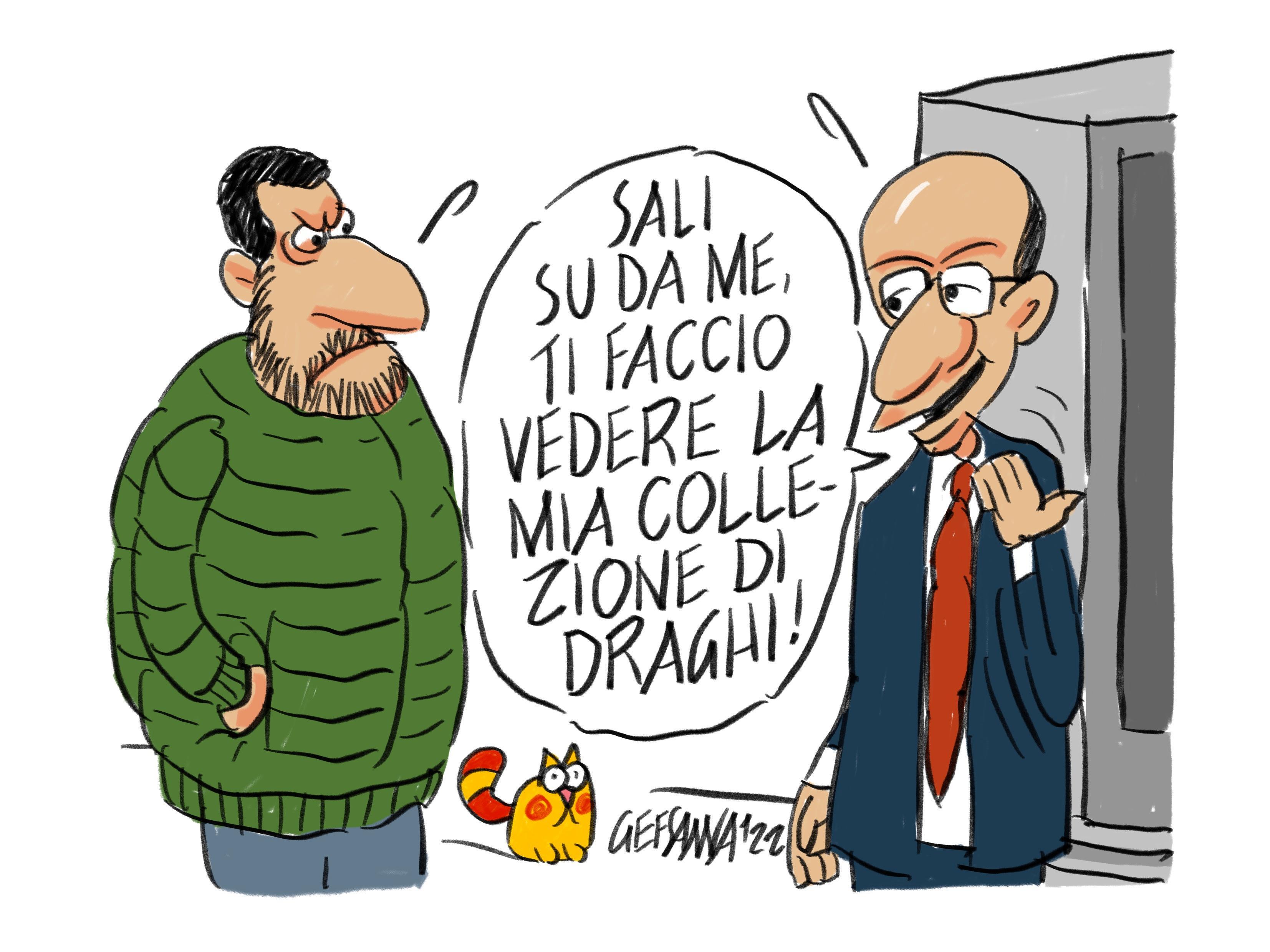 La vignetta di Gef: consultazioni febbrili nella prima giornata di voto per il presidente della Repubblica