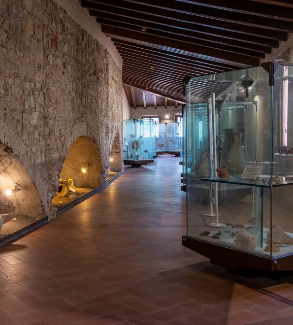 L’attuale area museale all’interno della Torre della Linguella