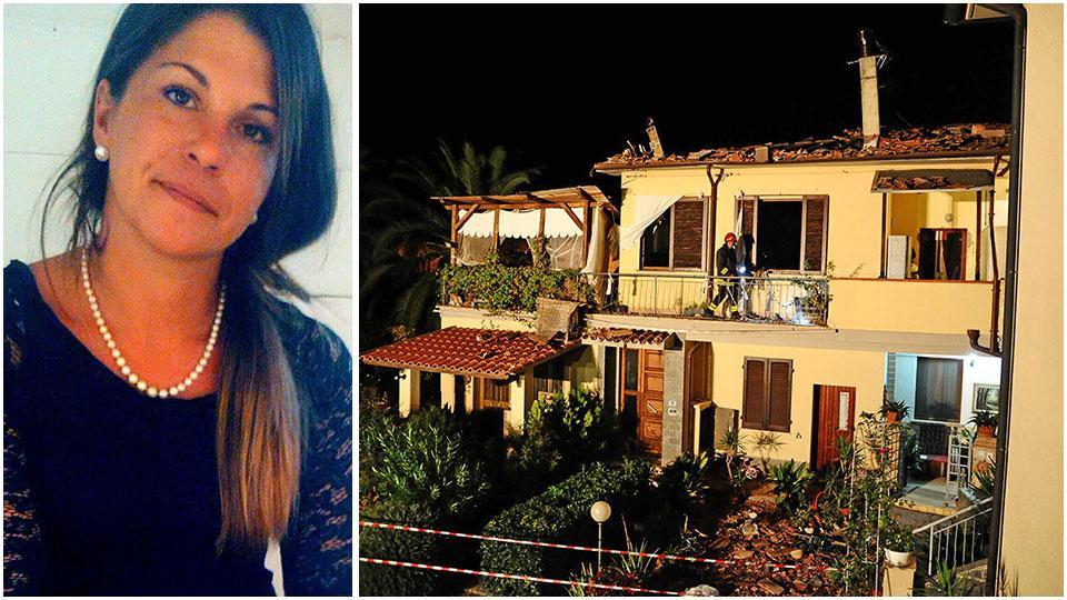Martina Rossetti e la villetta della California dopo l'eplosione del 2019