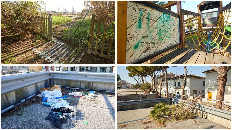 Le immagini che testimoniano il degrado attorno alla stazione ferroviaria di Empoli